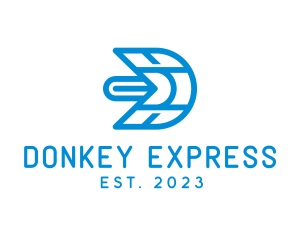 Express Delivery Letter D logo design