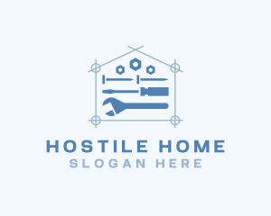 Home Construction Tools logo design