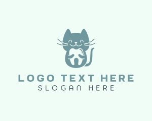 Cat Dental Tooth logo