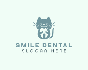 Cat Dental Tooth logo