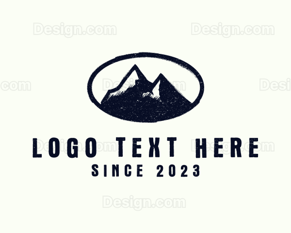 Rustic Mountain Badge Logo