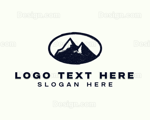 Rustic Mountain Badge Logo