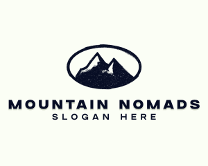 Rustic Mountain Badge logo design