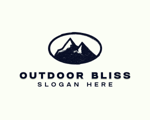 Rustic Mountain Badge logo design