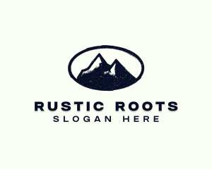 Rustic Mountain Badge logo design