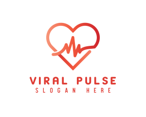 Cardiac Heart Pulse logo design