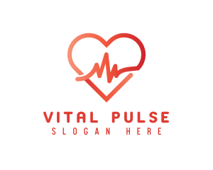 Cardiac Heart Pulse logo design