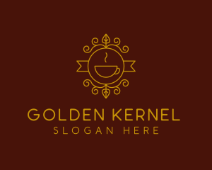 Golden Coffee Cafe logo design