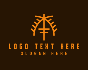 Tribal Geometric Outline Letter A logo