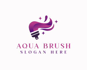 Creative Paintbrush Splash logo design