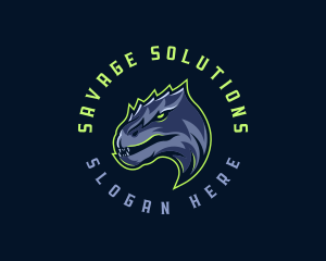 Dinosaur Angry Beast logo design