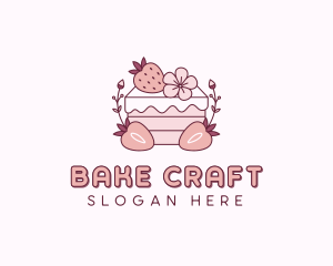 Strawberry Shortcake Dessert logo design