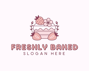 Strawberry Shortcake Dessert logo design