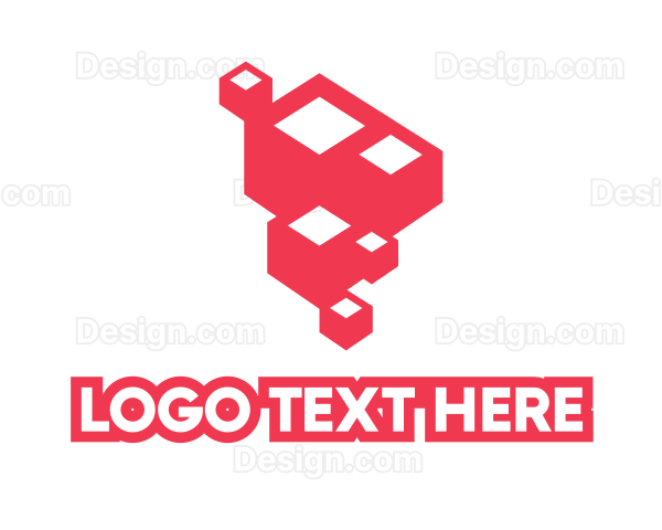 Red Cube Formation Logo