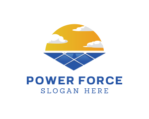 Power Solar Sun logo design