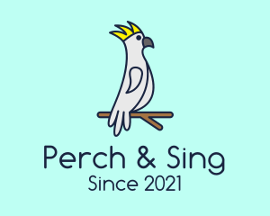 Perched Wild Cockatoo logo design