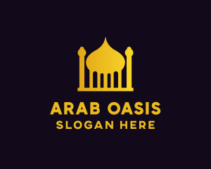 Gold Arabic Mosque logo