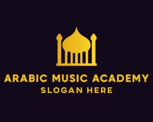 Gold Arabic Mosque logo