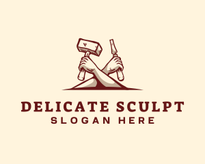 Sculptor Construction Hammer logo design