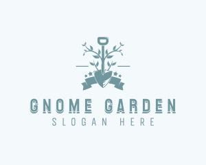 Lawn Shovel Gardener logo design