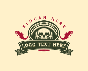 Mexican Skull Sombrero  logo