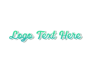 Fresh Cursive Wordmark Text logo
