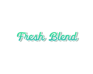 Fresh Cursive Wordmark Text logo design