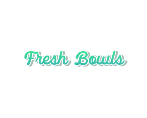 Fresh Cursive Wordmark Text logo design