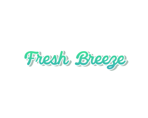 Fresh Cursive Wordmark Text logo design