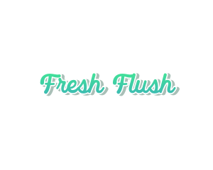 Fresh Cursive Wordmark Text logo design