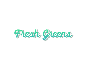 Fresh Cursive Wordmark Text logo design