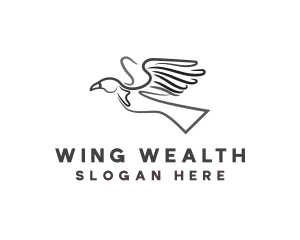 Flying Vulture Bird logo