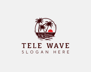 Beach Resort Retro logo design