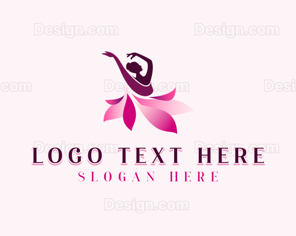 Ballet Dancing Woman Logo