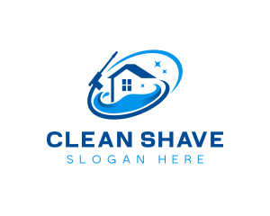 Home Clean Pressure Washer logo design