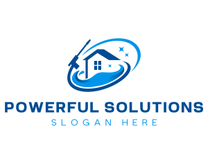 Home Clean Pressure Washer logo design