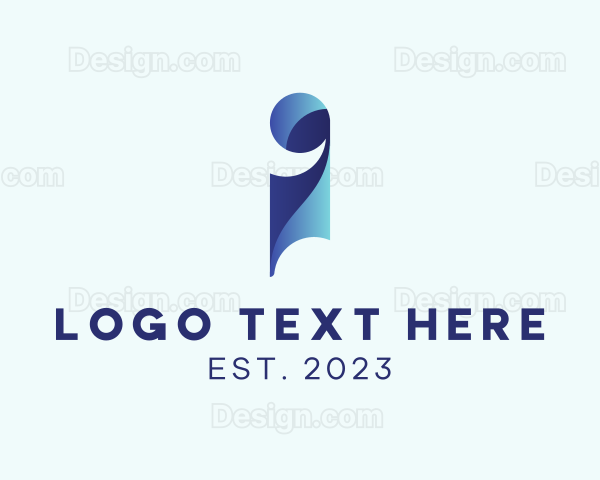Modern Digital Letter I Logo