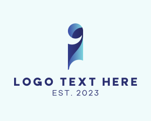 Modern Digital Letter I logo