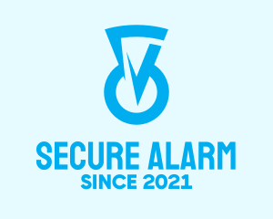 Blue Keyhole Security logo design