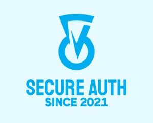 Blue Keyhole Security logo design