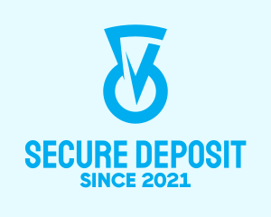 Blue Keyhole Security logo design