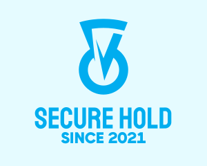 Blue Keyhole Security logo design