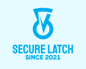 Blue Keyhole Security logo design