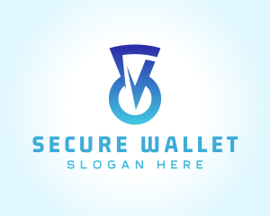 Blue Keyhole Security logo design