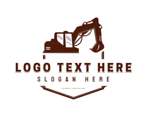 Machinery Heavy Vehicle Excavator logo design