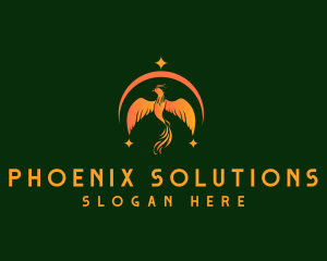 Moon Bird Phoenix logo design