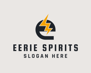 Energy Bolt Letter E logo design