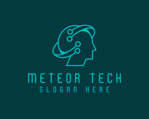 Artificial Intelligence Tech Head logo design