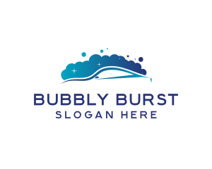 Car Wash Cleaning Bubbles logo design