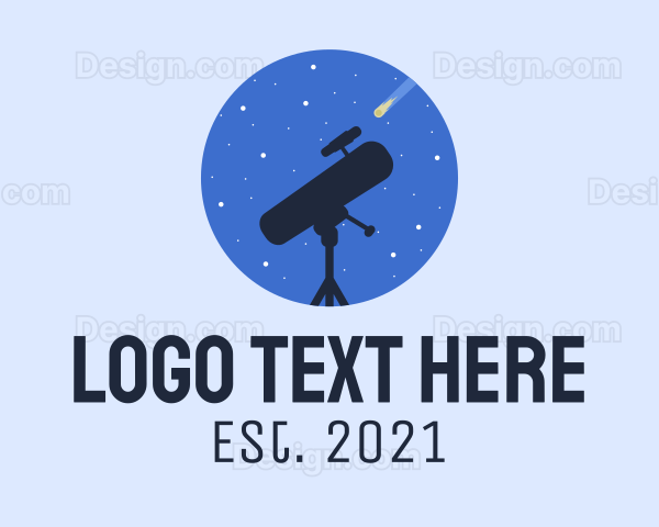 Star Gazing  Telescope Logo